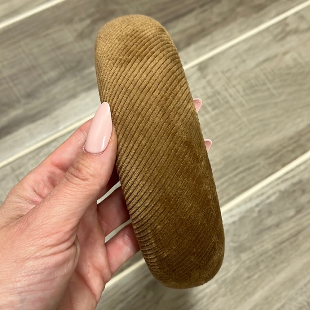 Lele Sadoughi Gingerbread Corduroy Padded Headband